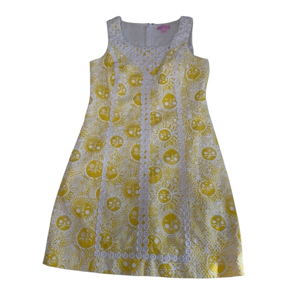 Lilly Pulitzer Yellow Lace-Trim Mini Dress - Picture 6 of 16
